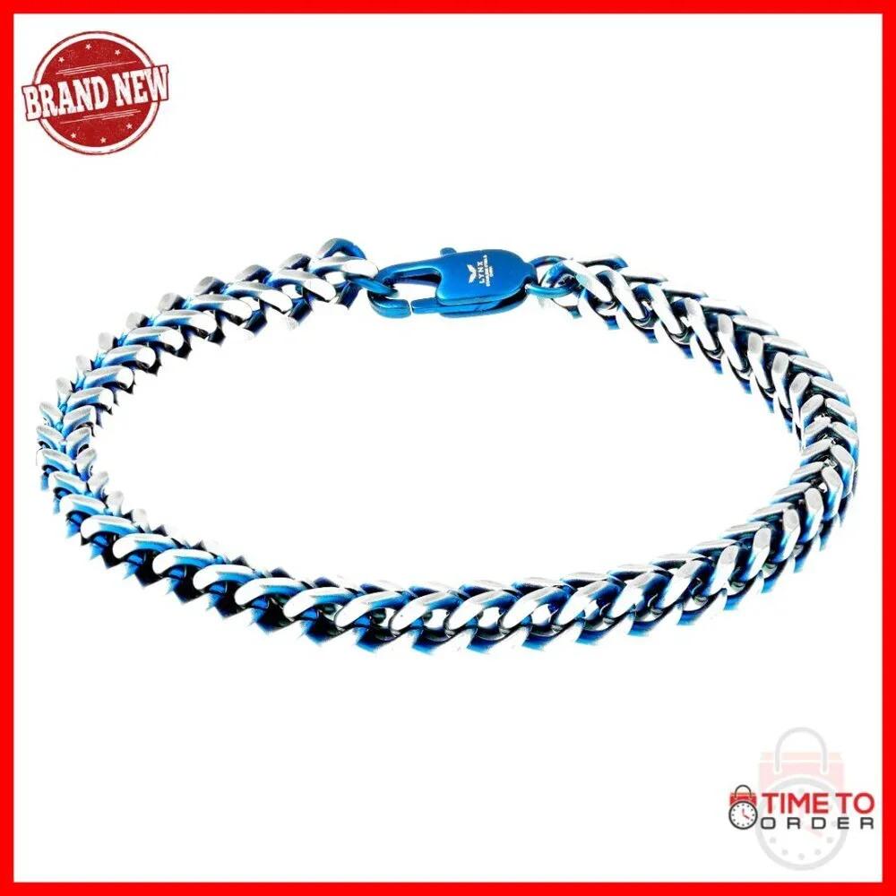 Stainless Steel Foxtail Chain Bracelet for Men, 8.5 Inch Length